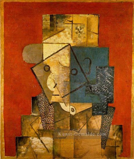 Mann 1915 Kubismus Pablo Picasso Ölgemälde